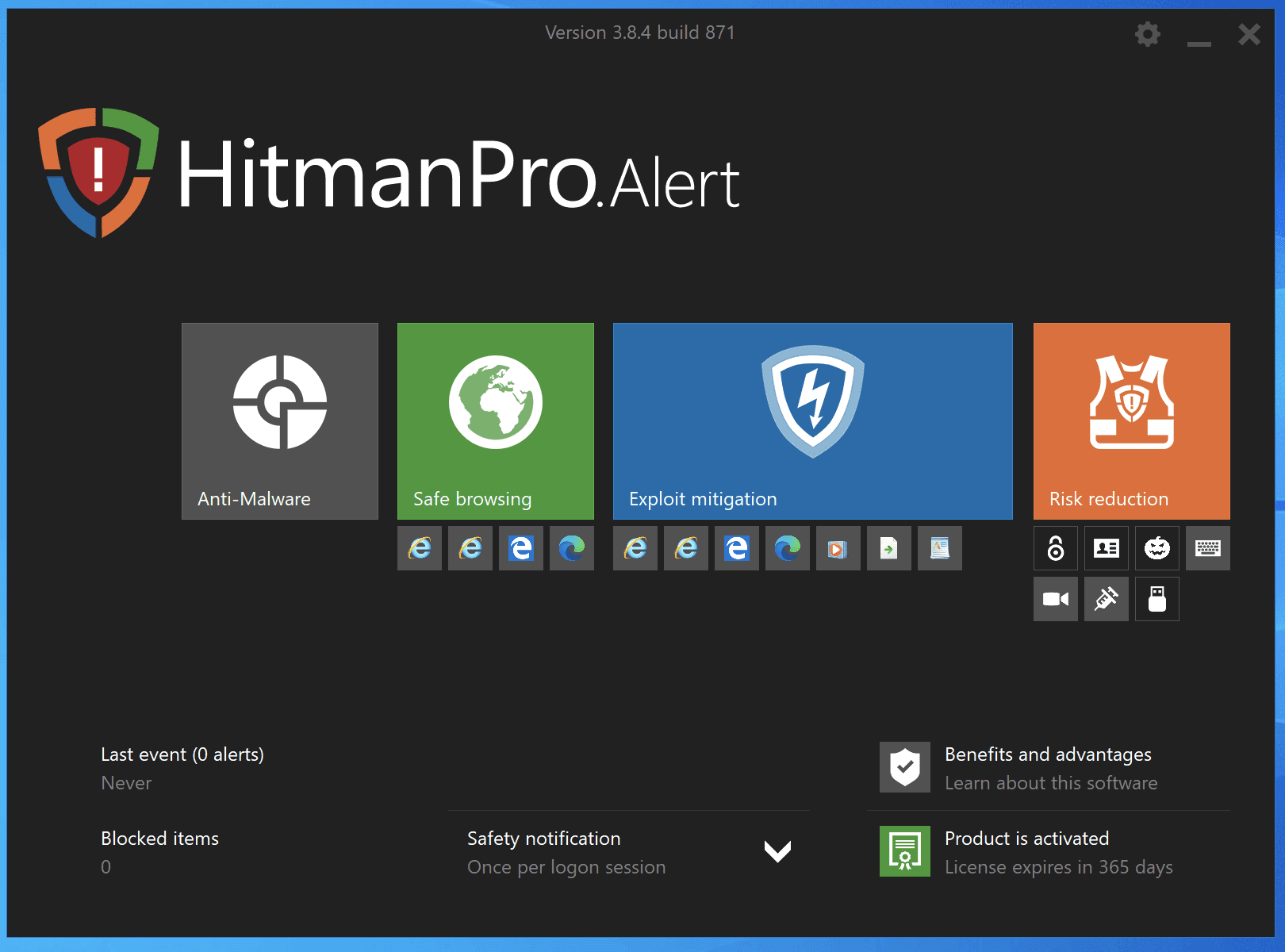 HitmanPro.Alert Main Interface Screenshot