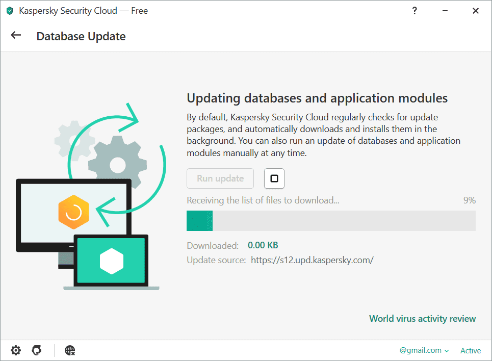Kaspersky Security Cloud Database Update Screenshot