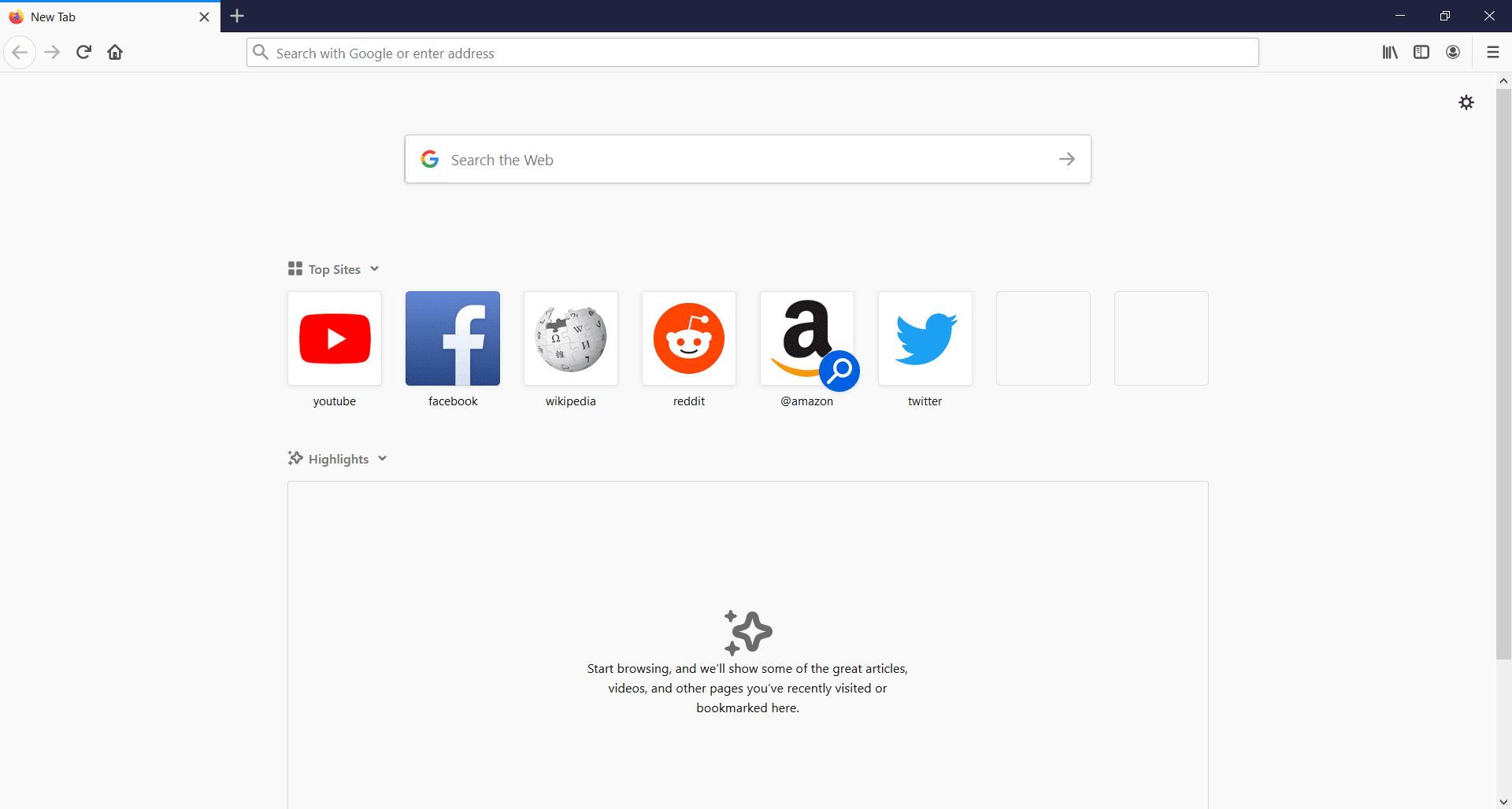 Mozilla Firefox Main Interface Screenshot
