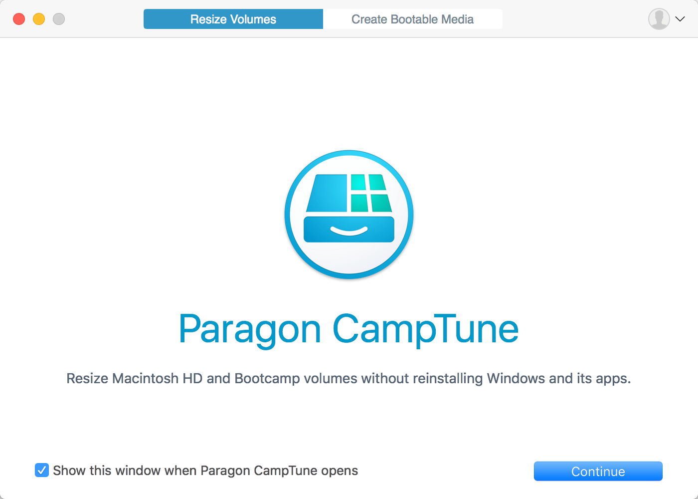 Paragon CampTune Main Interface Screenshot