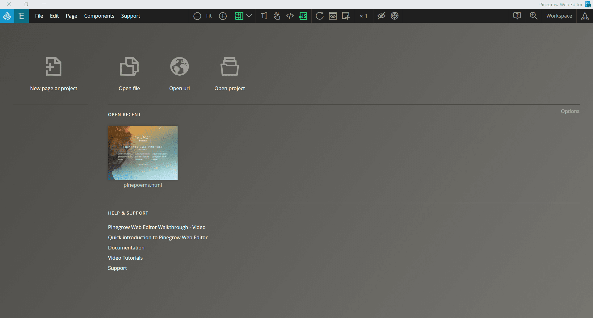 Pinegrow Web Editor Main Interface Screenshot